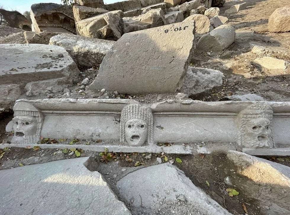 Ancient Engraved Masks Discovered in Castabala Turkey