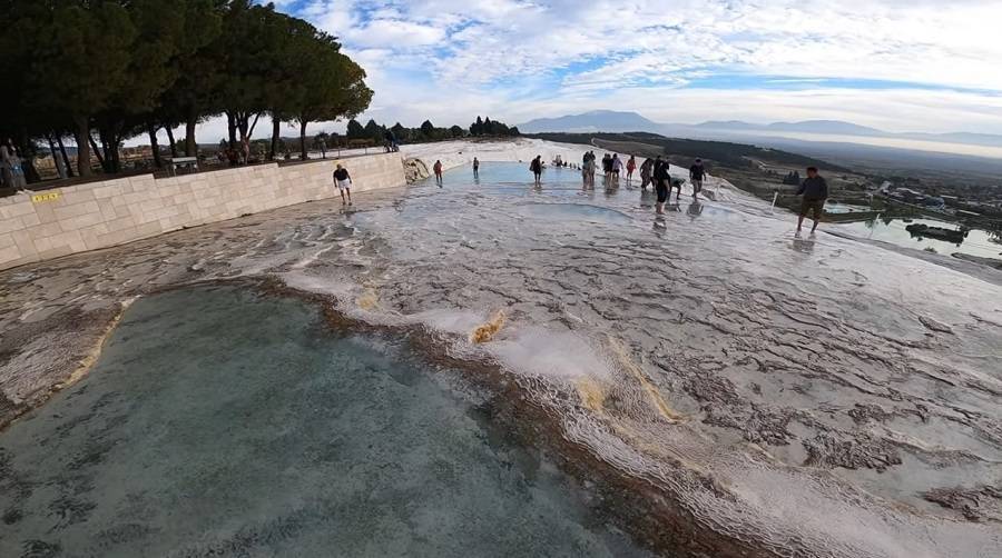 Tourists Visited Pamukkale on the Feast of Sacrifice