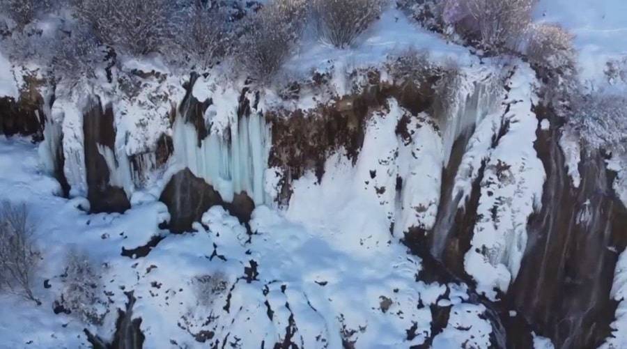 Girlevik Waterfall Froze Witnessing Nature's Frozen Masterpiece