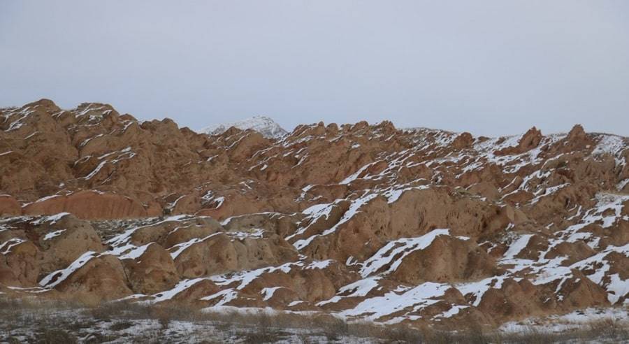 Mars on Earth Eğribucak's Cliffs Painted in Icy Extravagance