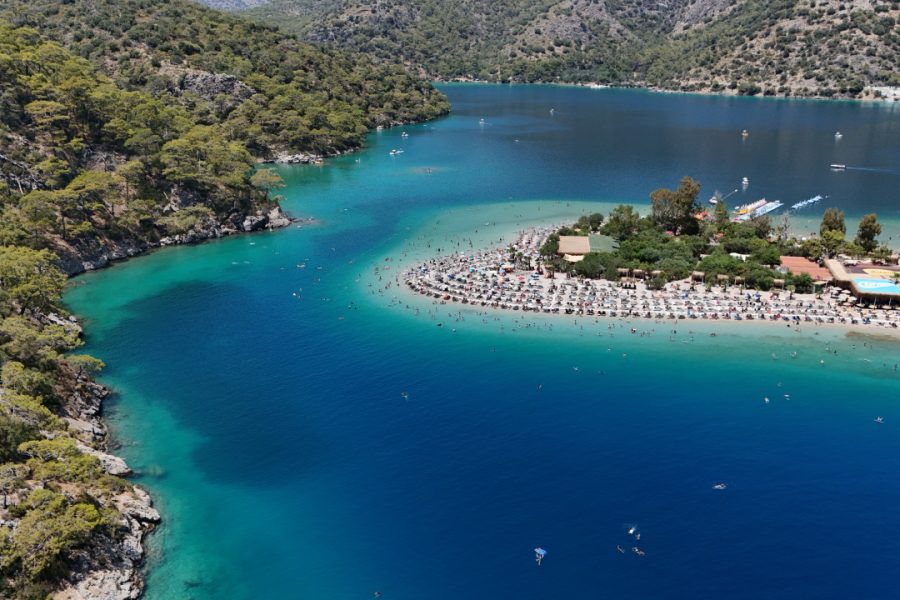 Ölüdeniz beach in Turkey – turquoise lagoon and sandy shores, popular tourist destination