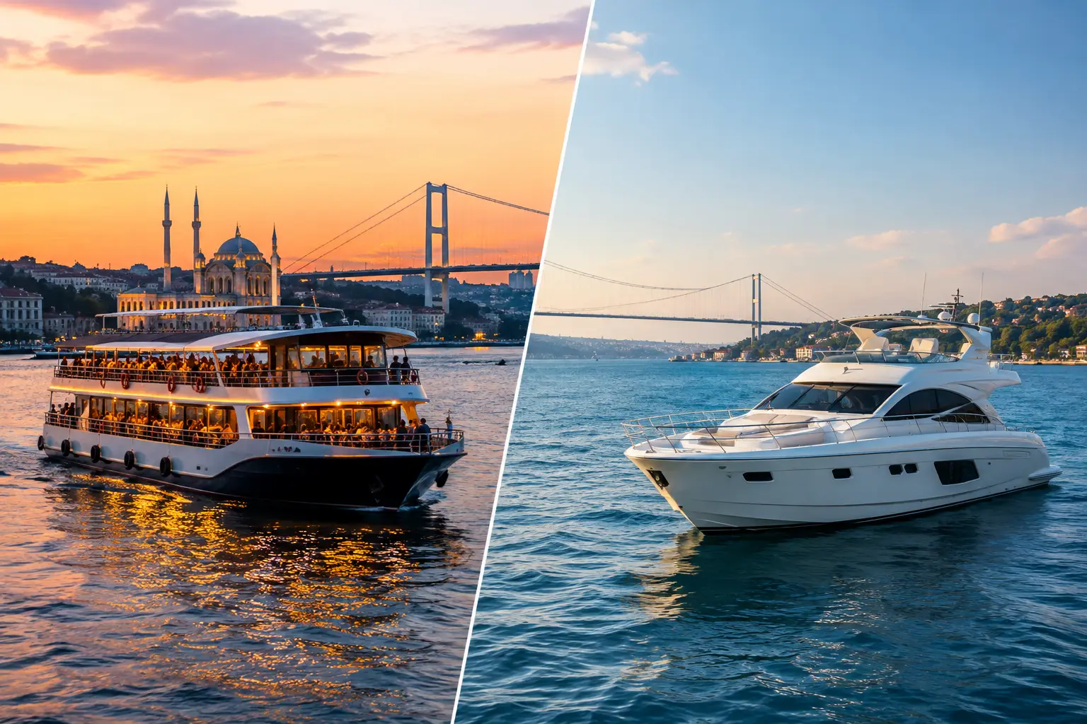 Bosphorus Dinner Cruise vs Private Yacht Compared