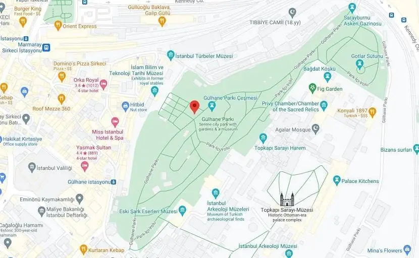 Gulhane Park Map