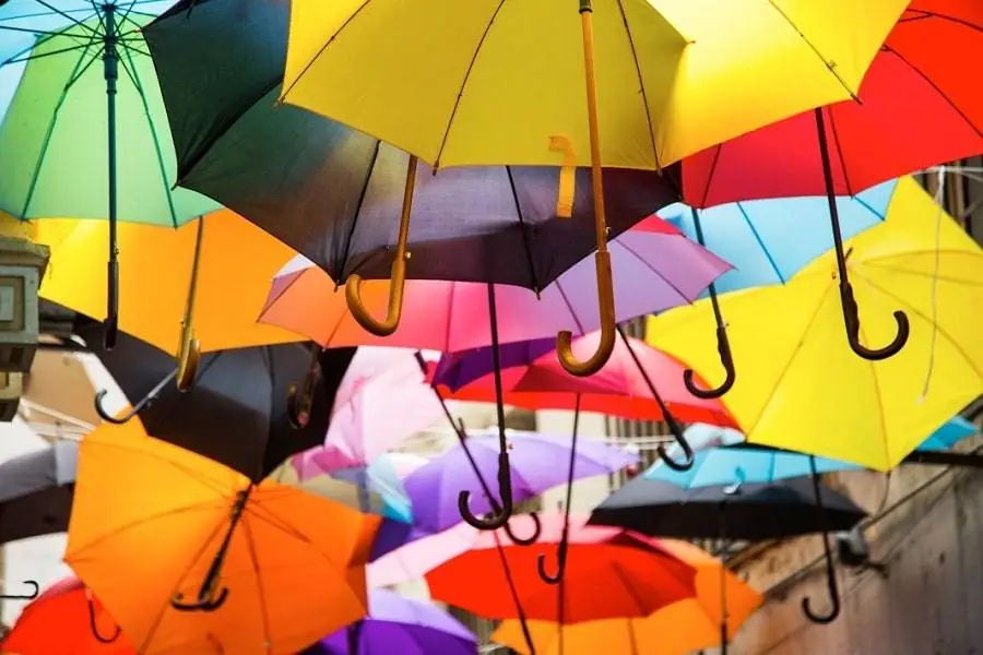 Umbrella Street in Kadikoy Istanbul