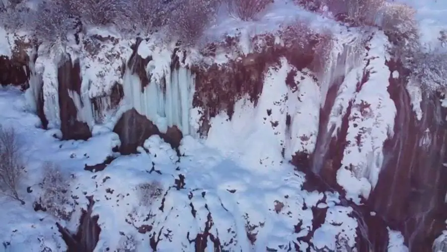 Winter Serenity at Girlevik Waterfall A Visitor's Retreat