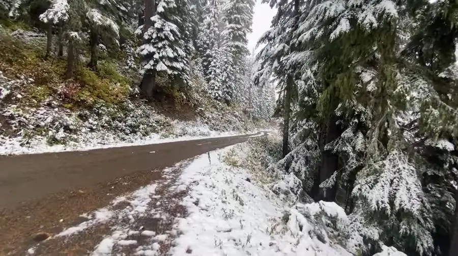 Snowfall in Van A City Transformed into Winter Wonderland