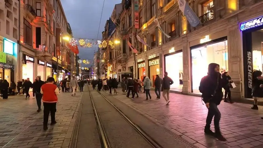 istiklal street at night - nightlife in istiklal street