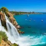 Düden Waterfalls in Antalya, Turkey – cascading water and lush surroundings