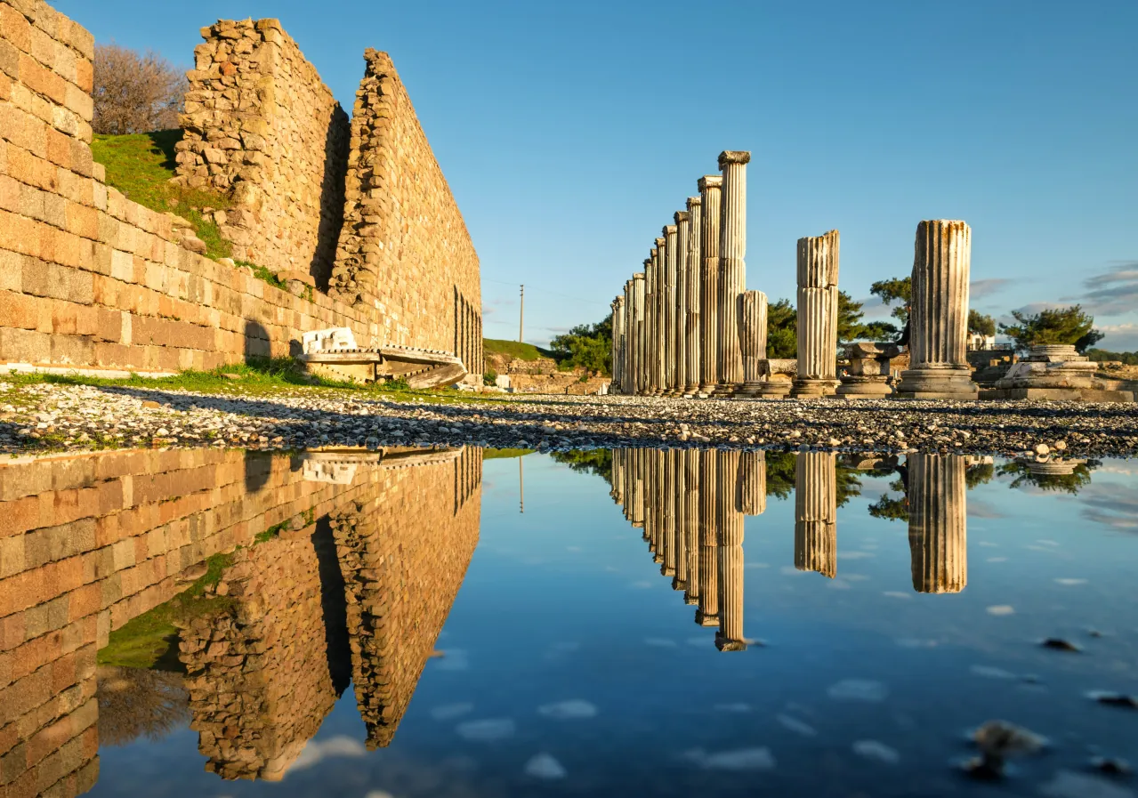 Pergamon Acropolis in Turkey – ruins of temples, altars, and ancient structures on a historic hilltop
