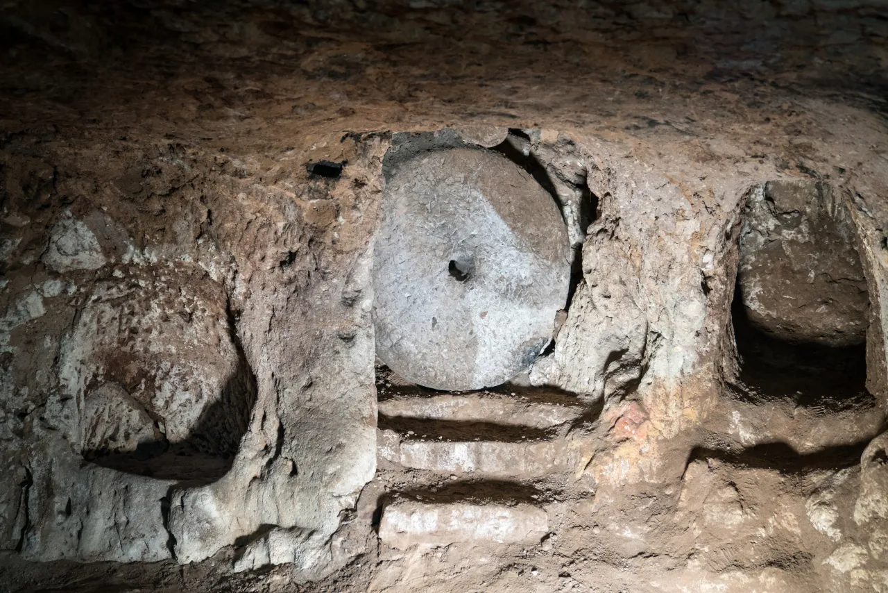 Derinkuyu Underground City in Cappadocia, Turkey – ancient multi-level tunnels and cylindrical rolling stone doors