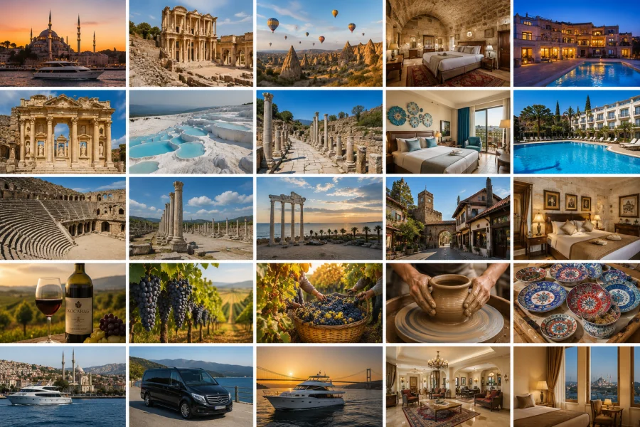 Luxury Turkey Tour – Istanbul, Cappadocia, Ephesus, Pamukkale & Antalya Highlights